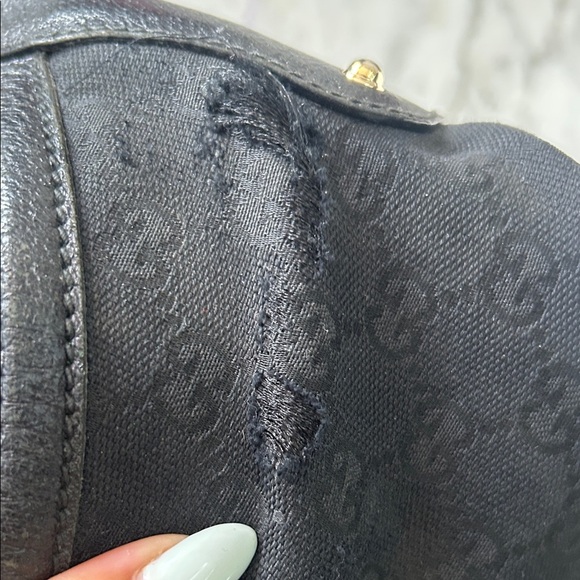 Authentic Gucci Black Hobo Bag with Bamboo Accents - Picture 8 of 15